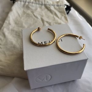 Gold plated hoops